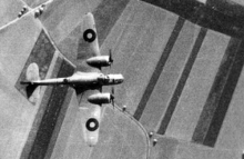 Aerial photograph of Blenheim bomber